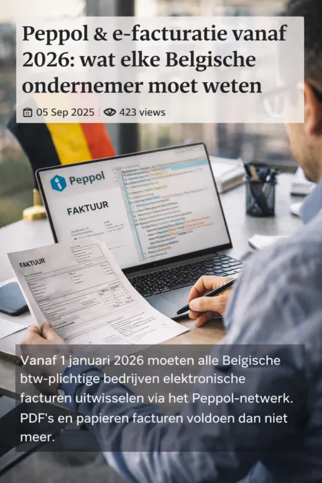 Peppol & e-facturatie vanaf 2026: wat elke Belgische ondernemer moet weten