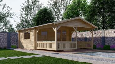 Goedkooptuinhuis 5X4+3 Blank