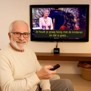 SENSOTEC Gobox Plus voor gesproken en vergrote tv-ondertiteling