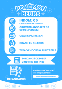 Pokémon beurs Flyer Cleancards