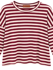 Moon Stripe Sweater Beige / Burgundy