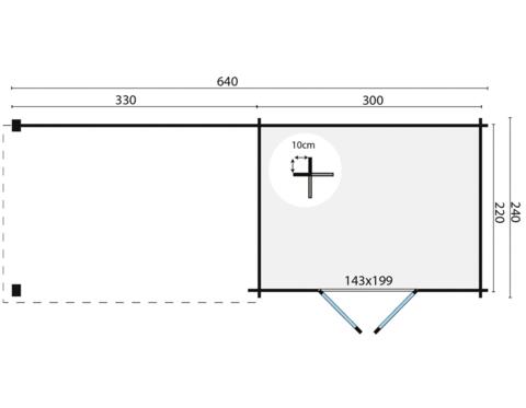 Goedkooptuinhuis Maja 1   grondplan