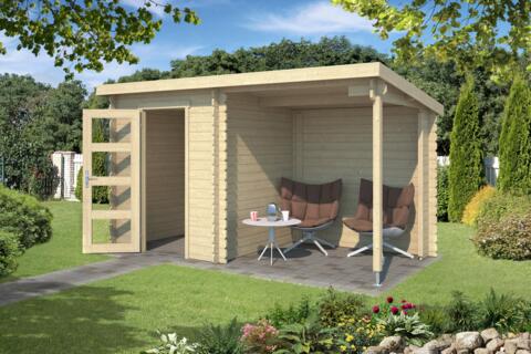 8711471104860 1009521 Outdoor Life Products Tuinhuis Blokhut met Overkapping Jelle 370x175 2 min