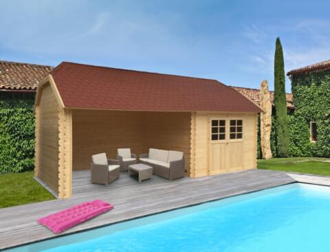 Goedkoop tuinhuis cottage met overkapping York s8509