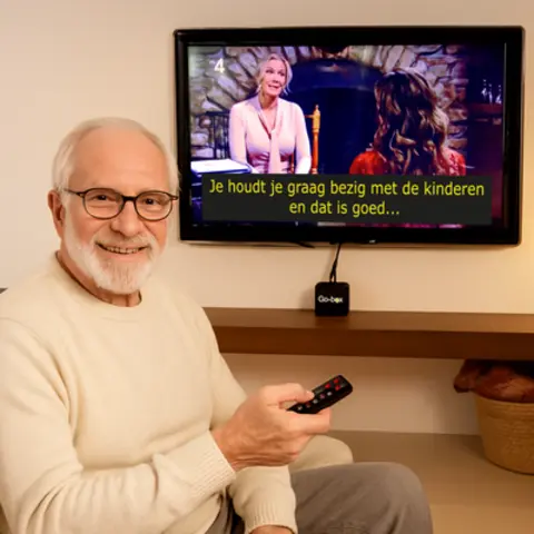 SENSOTEC Gobox Plus voor gesproken en vergrote tv-ondertiteling