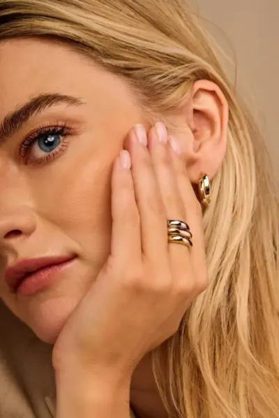 trinity kleuren ring en oorbellen