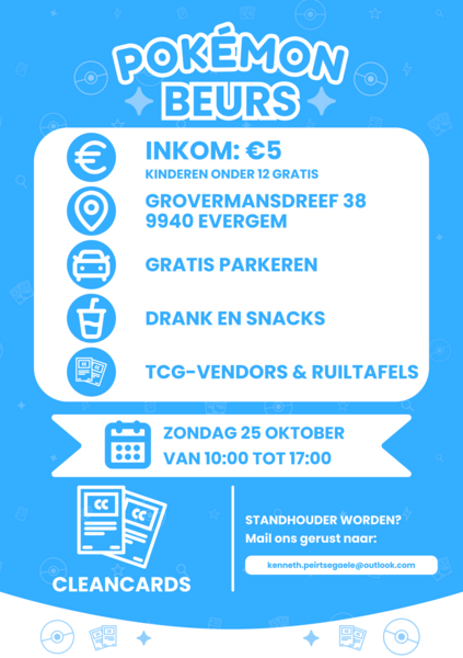 Pokémon beurs Flyer Cleancards