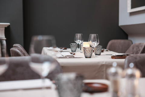 Gedekte tafel in Restaurant Theater
