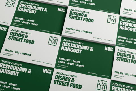 Visitekaartjes voor plant-based restaurant Humm