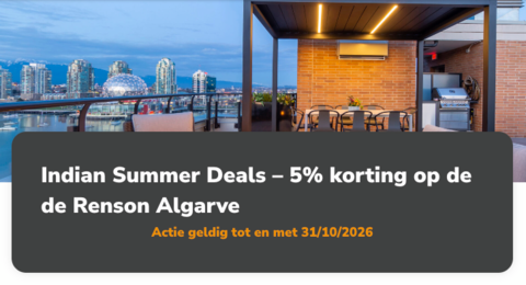 Renson Algarve met 5% korting bij Suncomfort Aalst en Asse tijdens de Indian Summer Deals