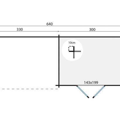 Goedkooptuinhuis Maja 1   grondplan