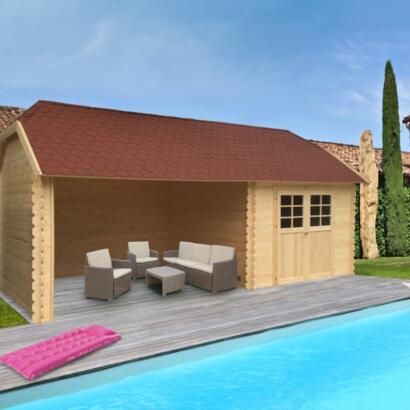 Goedkoop tuinhuis cottage met overkapping York s8509