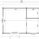 8711471104266 1010185 Outdoor Life Products Tuinhuis Blokhut Caroline SGC 390x575 Plattegrond