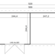 4743329243159 1060152 Outdoor Life Products Tuinhuis Blokhut met Overkapping Lars 500x250 plattegrond