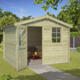 8711471200746 1009586 Outdoor Life Products Tuinhuis Blokhut Nina 275x230 Olijfgroen Geïmpregneerd 2
