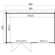 8711471581753 1022522 Outdoor Life Products Tuinhuis Blokhut Timian 380x230 Plattegrond