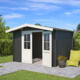 8717209760537 1011916 Outdoor Life Products Tuinhuis Blokhut Baltimore 292x230 Carbon Grey Wit 2