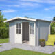 8717209740539 1012012 Outdoor Life Products Tuinhuis Blokhut Baltimore 292x230 Platinum Grey Wit 2