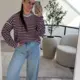 KNIT ROOD-BLAUW