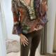 Blouse gold Bordeaux