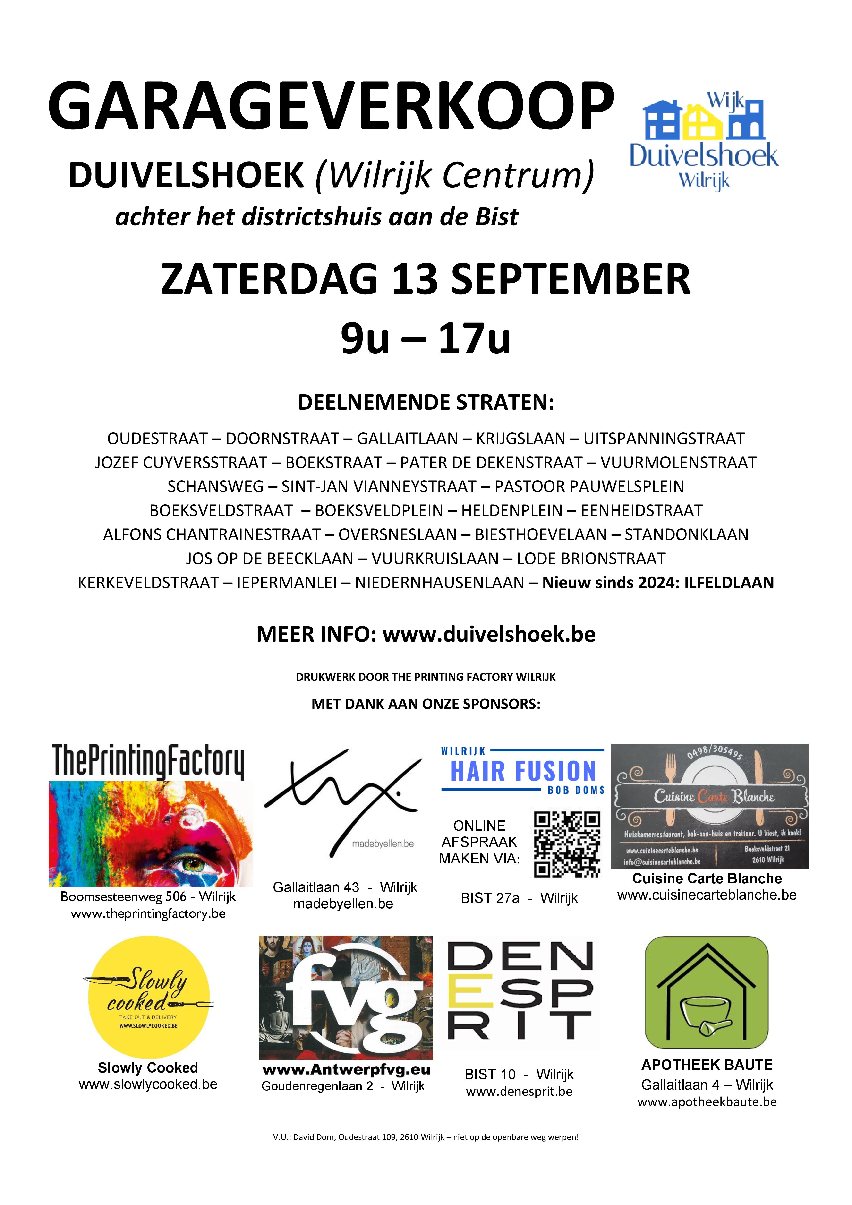 Garageverkoop Duivelshoek Wilrijk