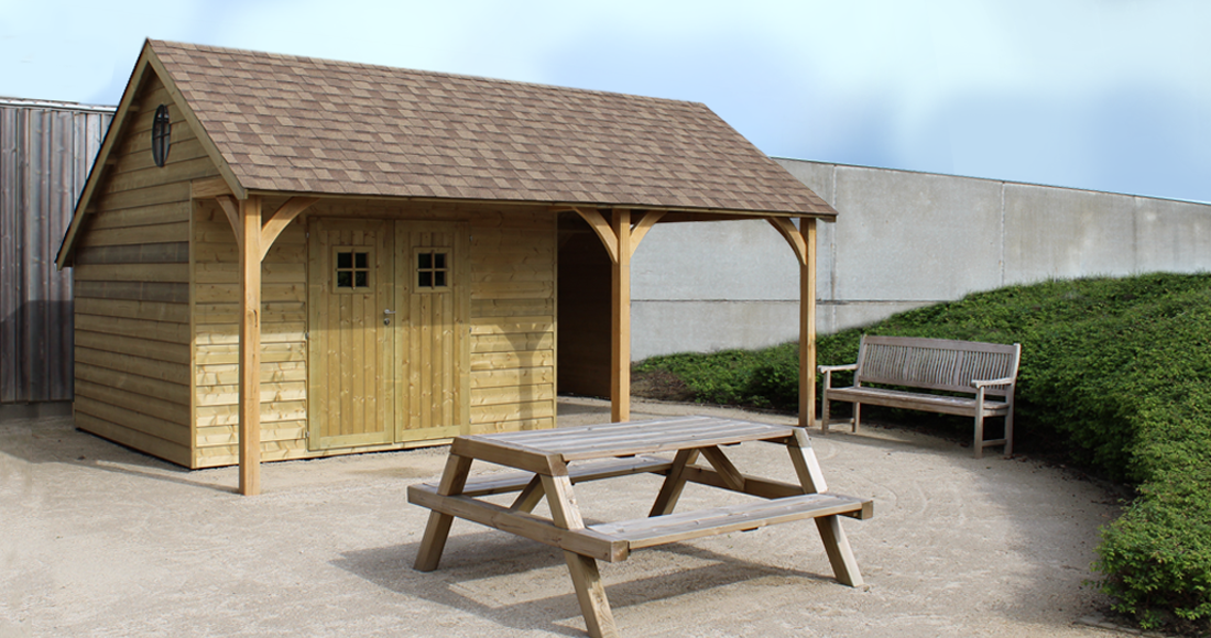 Landelijk tuinhuis LODGE in diverse standaard maten