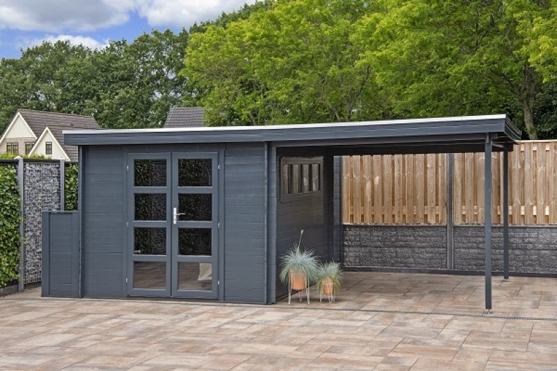 Blokhut - Tuinhuis Dellinger | 28 mm | vuren onbehandeld