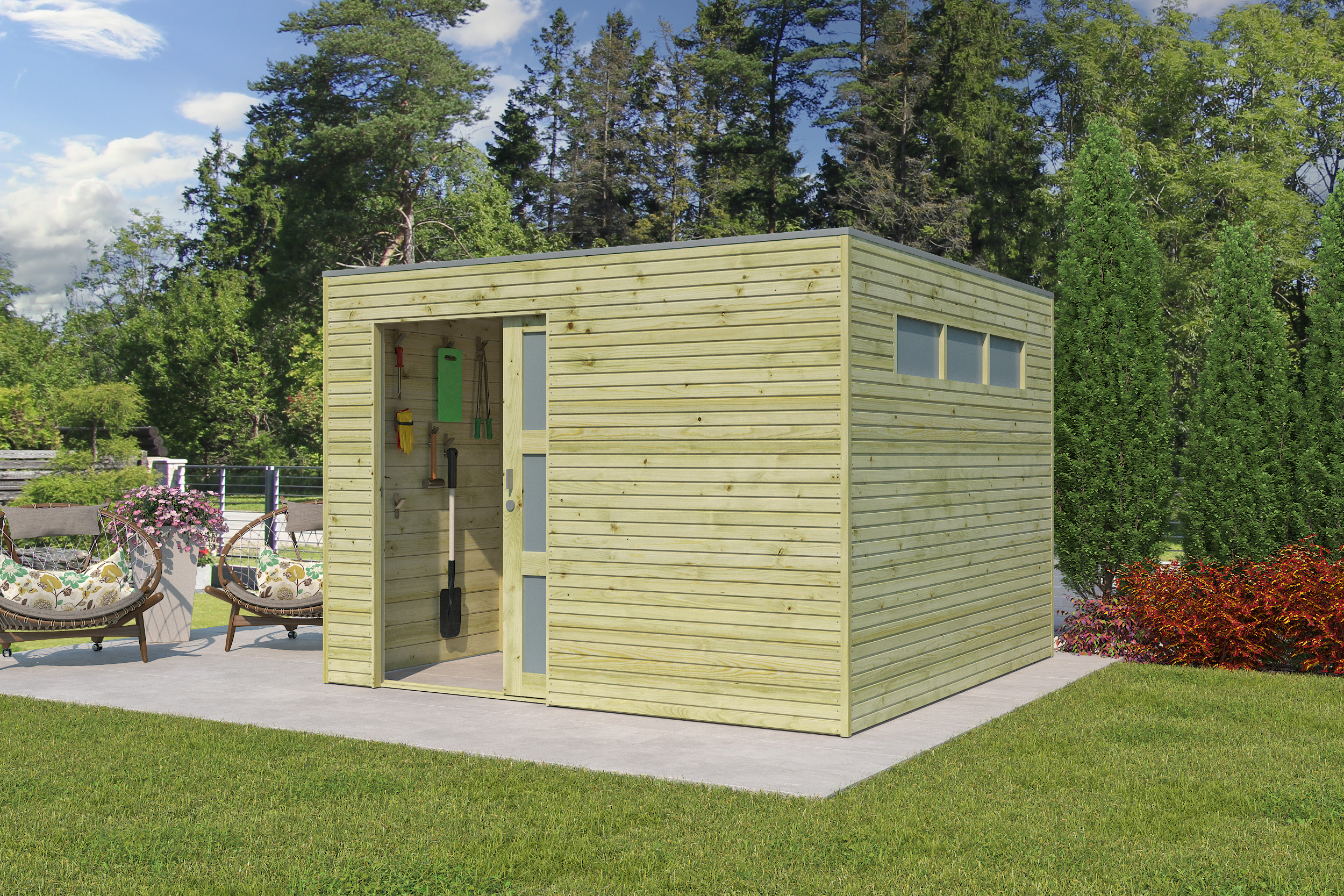 NIEUW Modern tuinhuis Qube 7252IMG