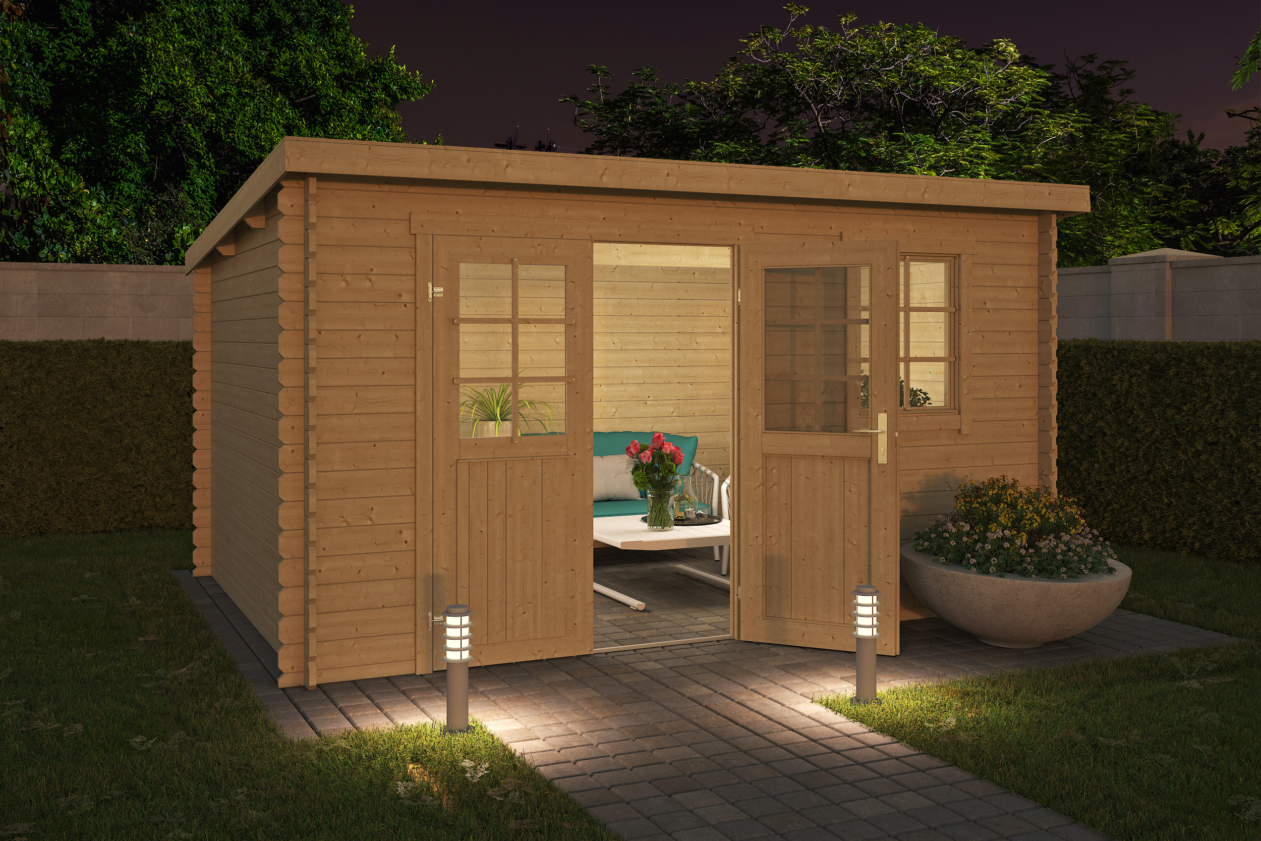 Blokhut Amira 380x275 Onbehandeld vuren