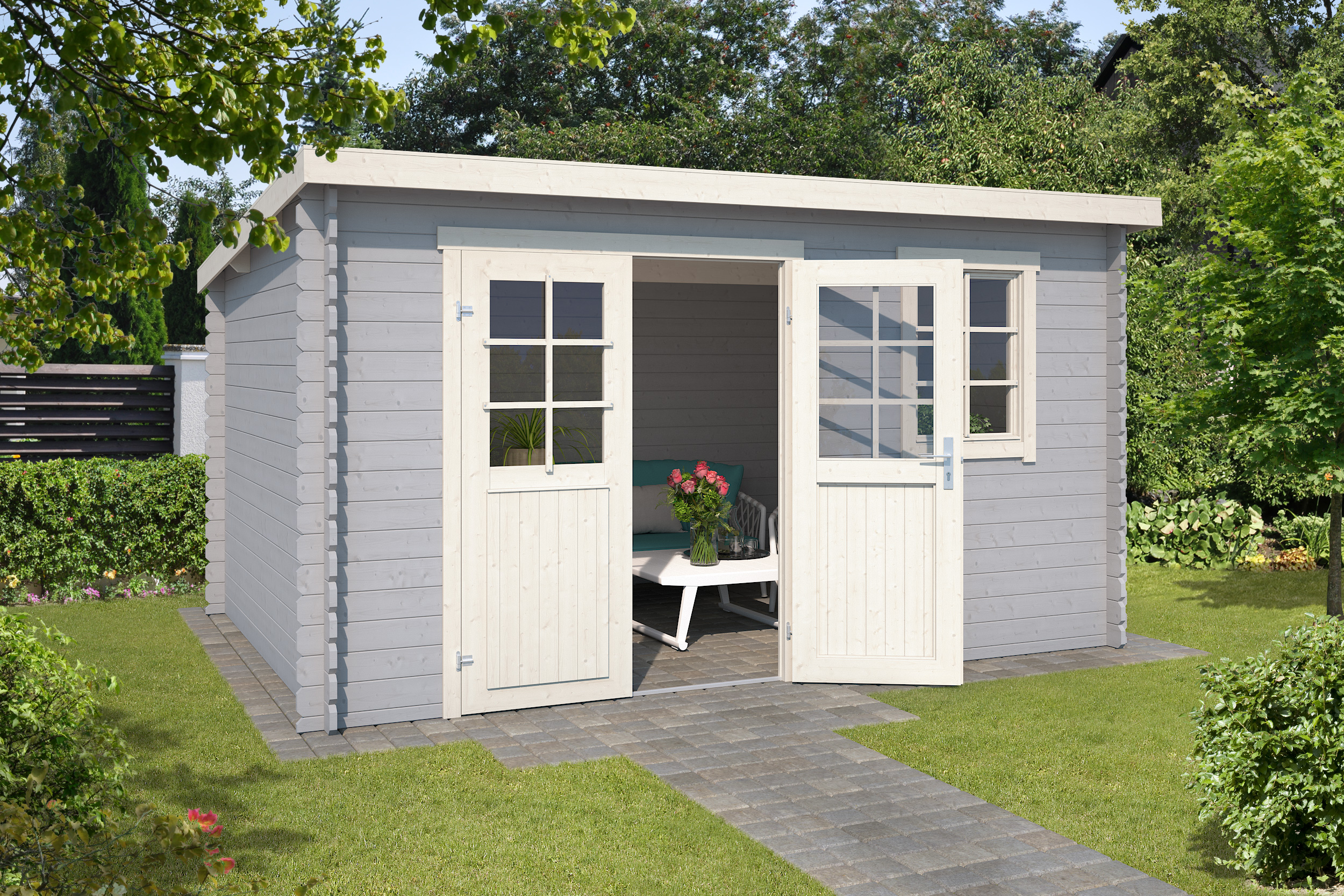 Blokhut Amira 380x230 Onbehandeld vuren