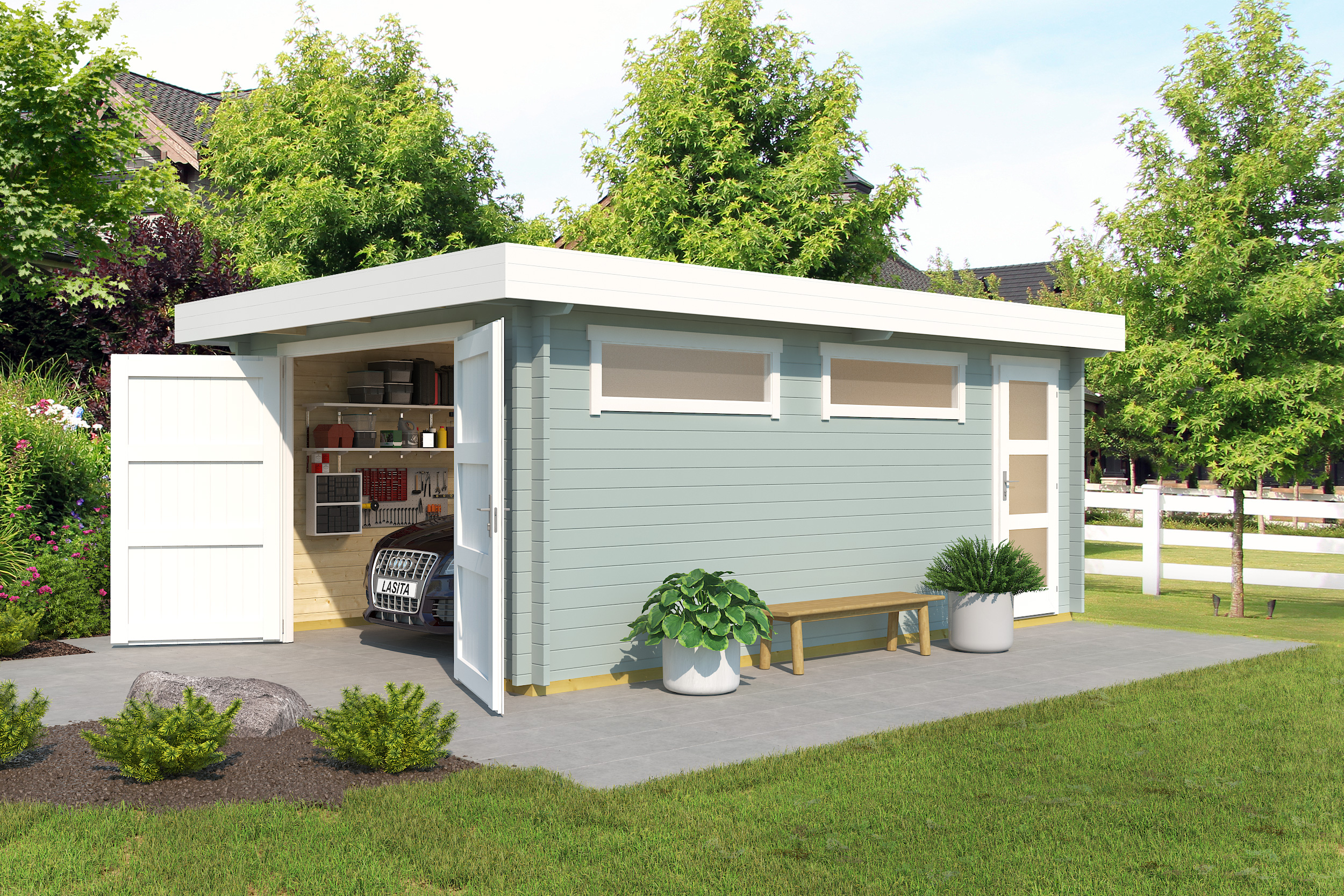 Nieuw modern houten garage Canberra