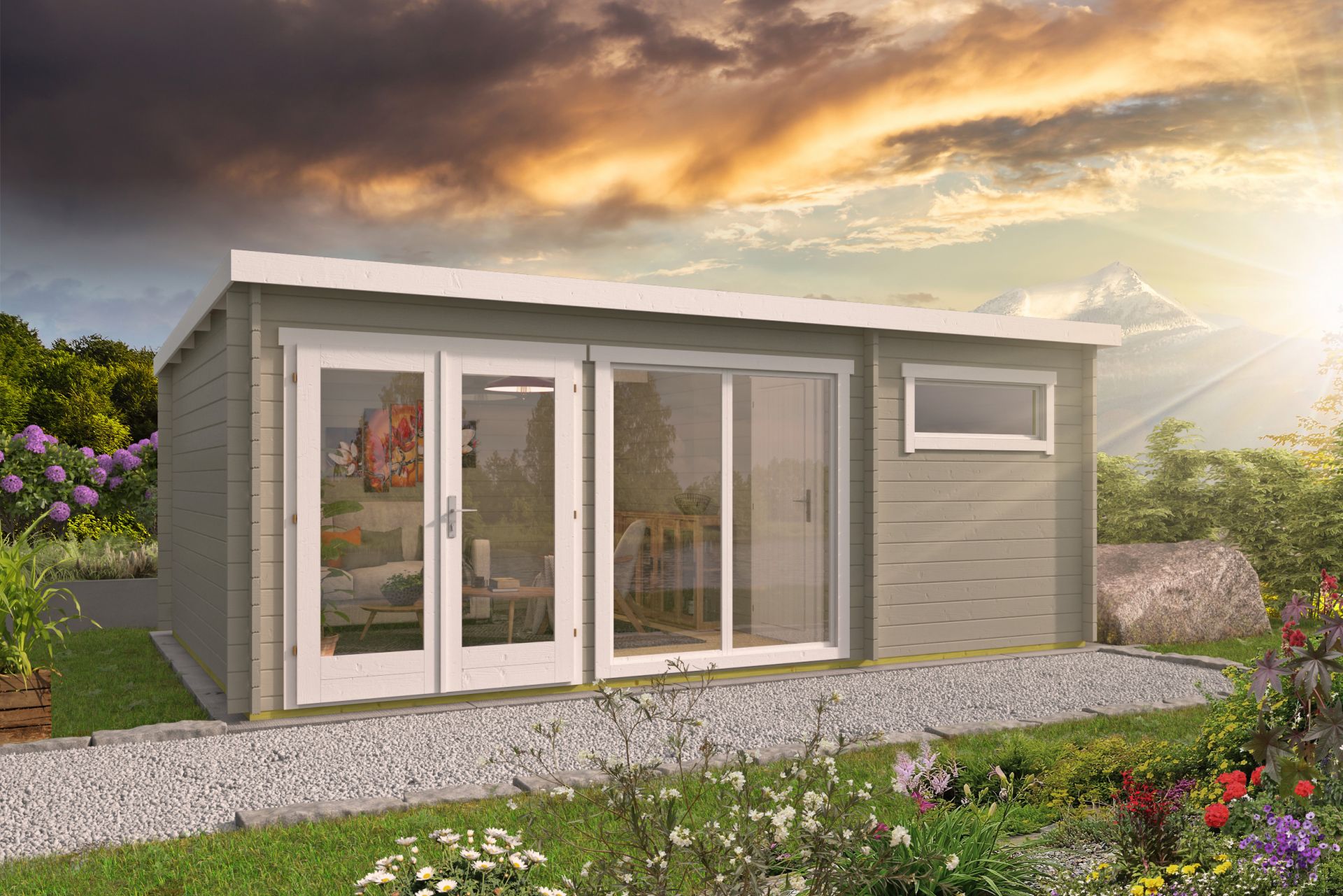 Blokhut - Tuinhuis Flow 2.0 | 40 mm | vuren onbehandeld