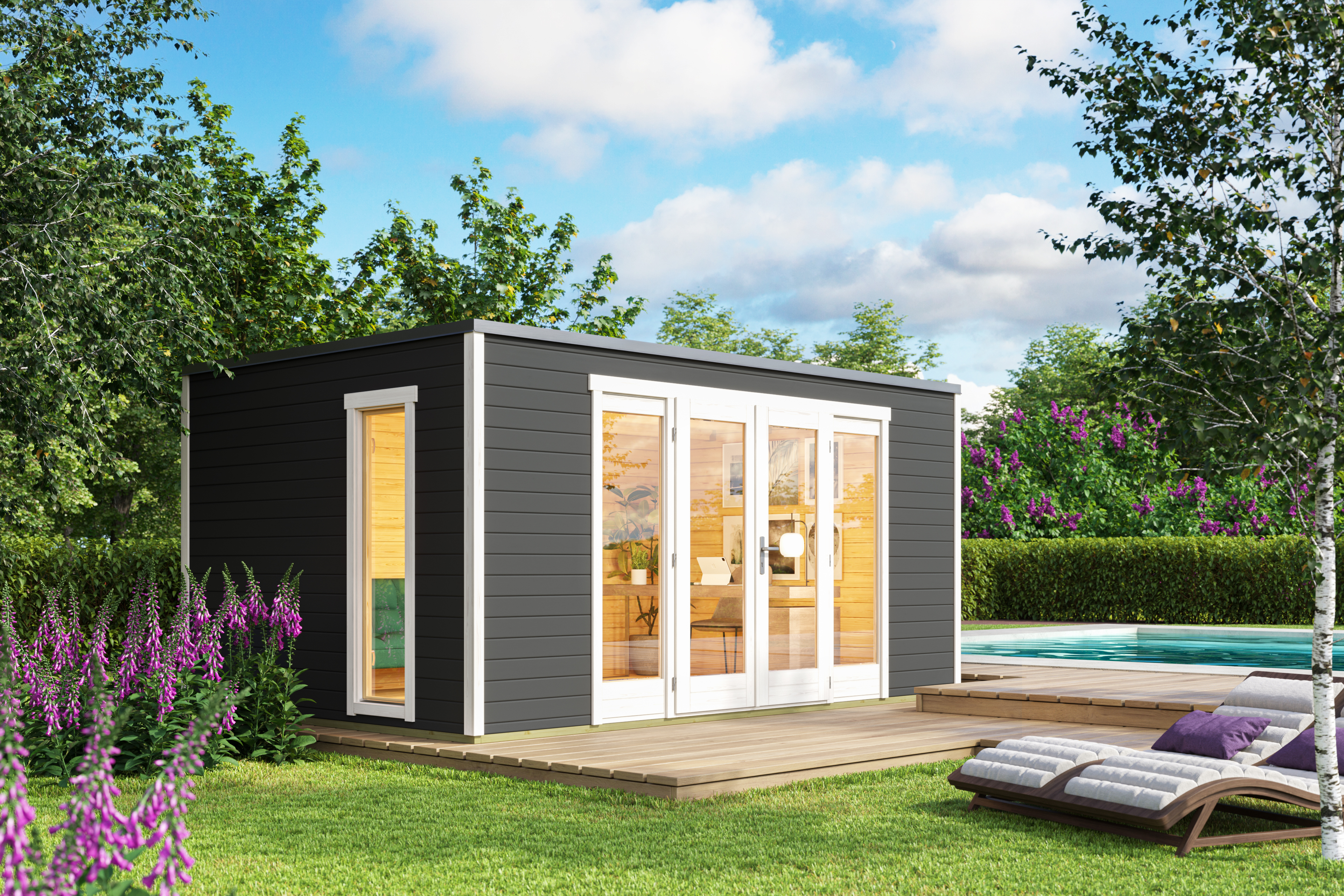 Nieuw modern tuinhuis Palermo 2