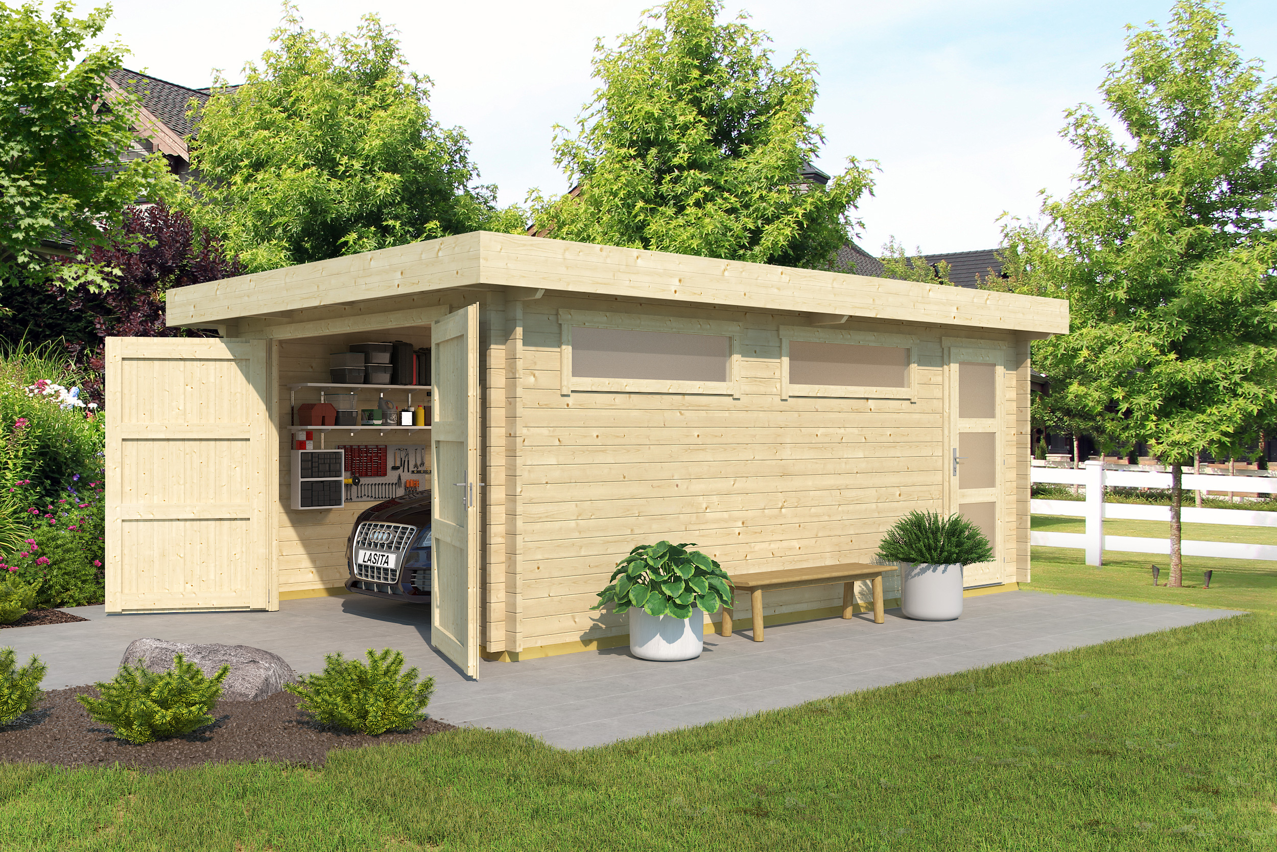 Nieuw modern houten garage Canberra