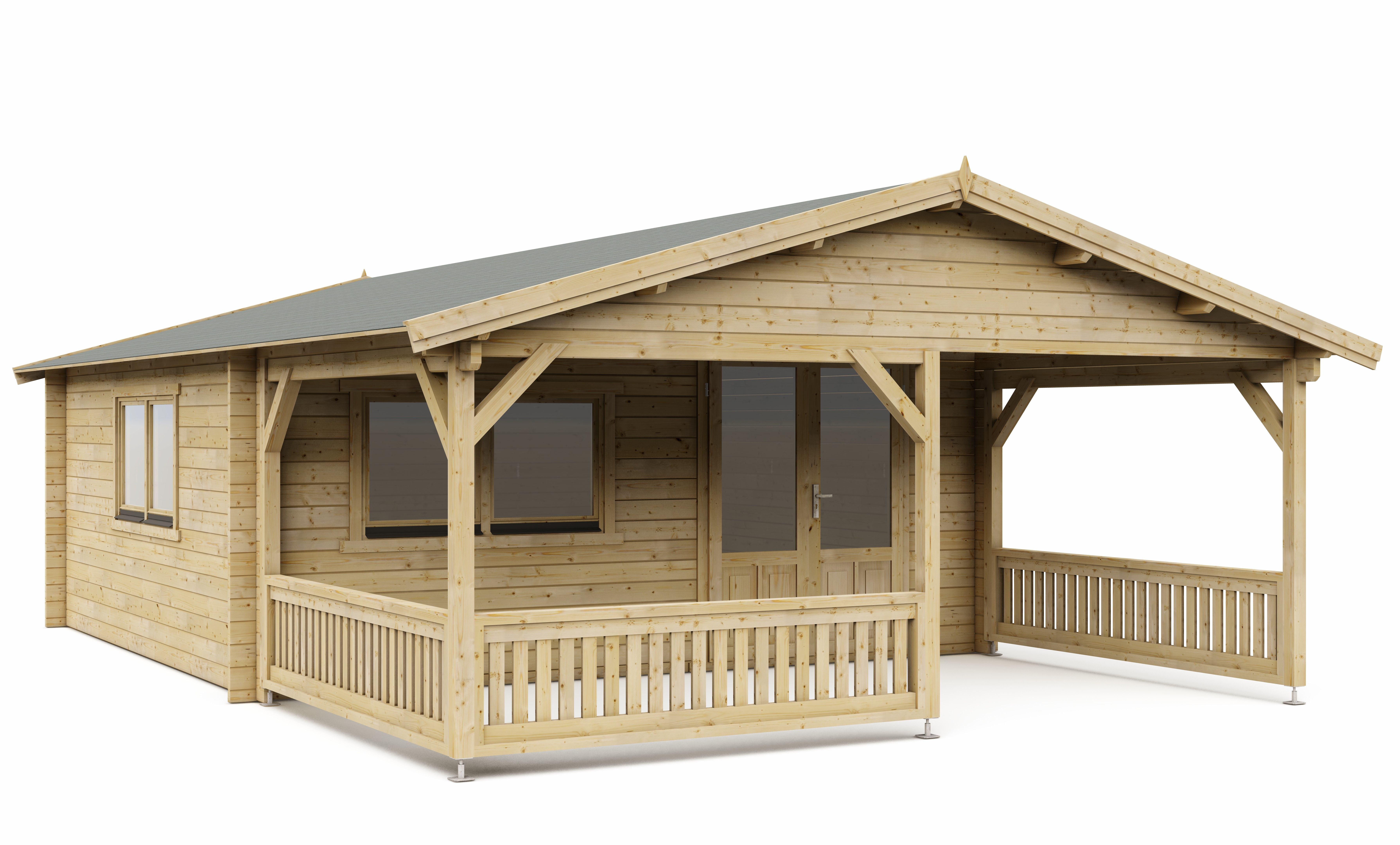 NIEUW Tuinhuis 5×5+3 met terras
