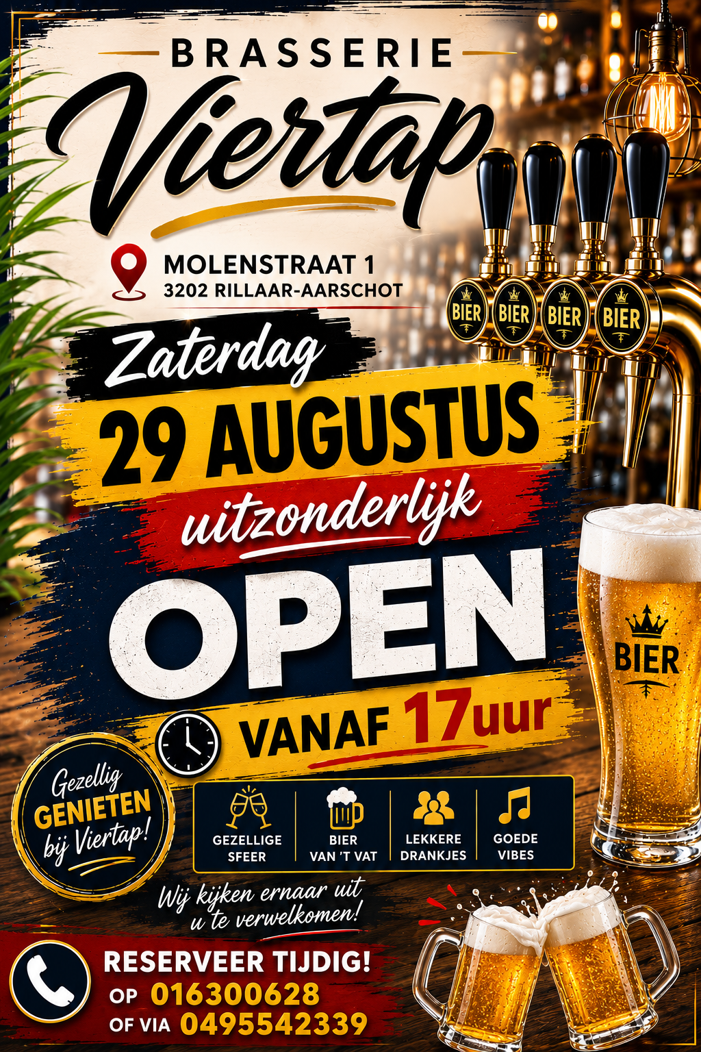 Brasserie Viertap voor lunch, diner en feesten