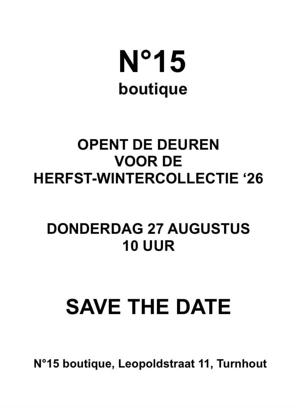 Nieuwe damesmode shoppen bij No15 boutique in Turnhout