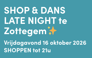Vrijdagavond 16 oktober 2026 shoppen tot 21 uur tijdens Shop & Dans in Zottegem