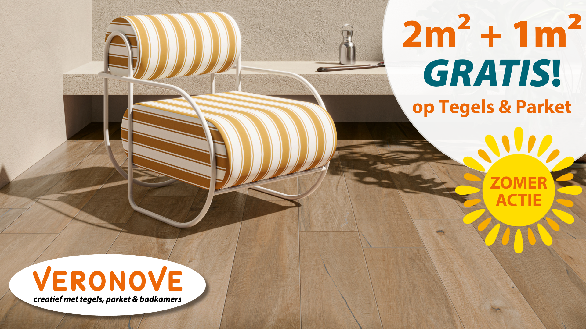 2m² + 1m² GRATIS bij Veronove Tegels